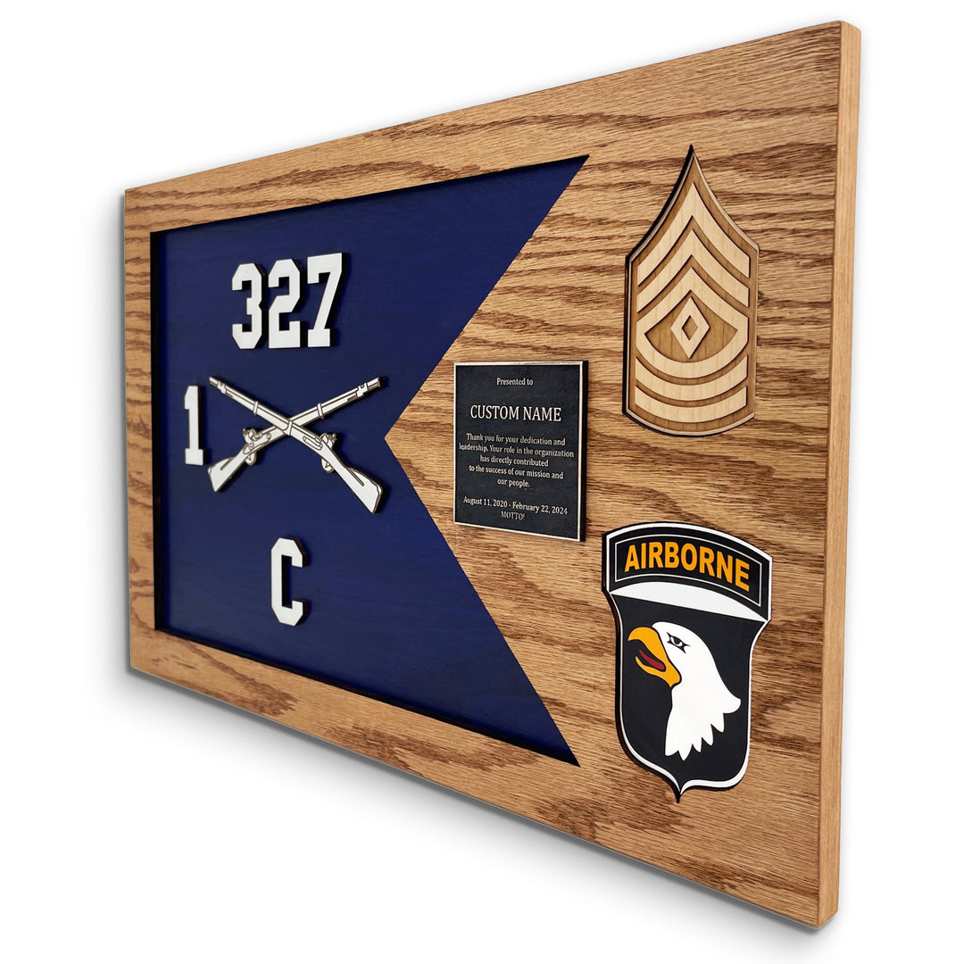 Handcrafted Guidon Plaque – U.S. Army