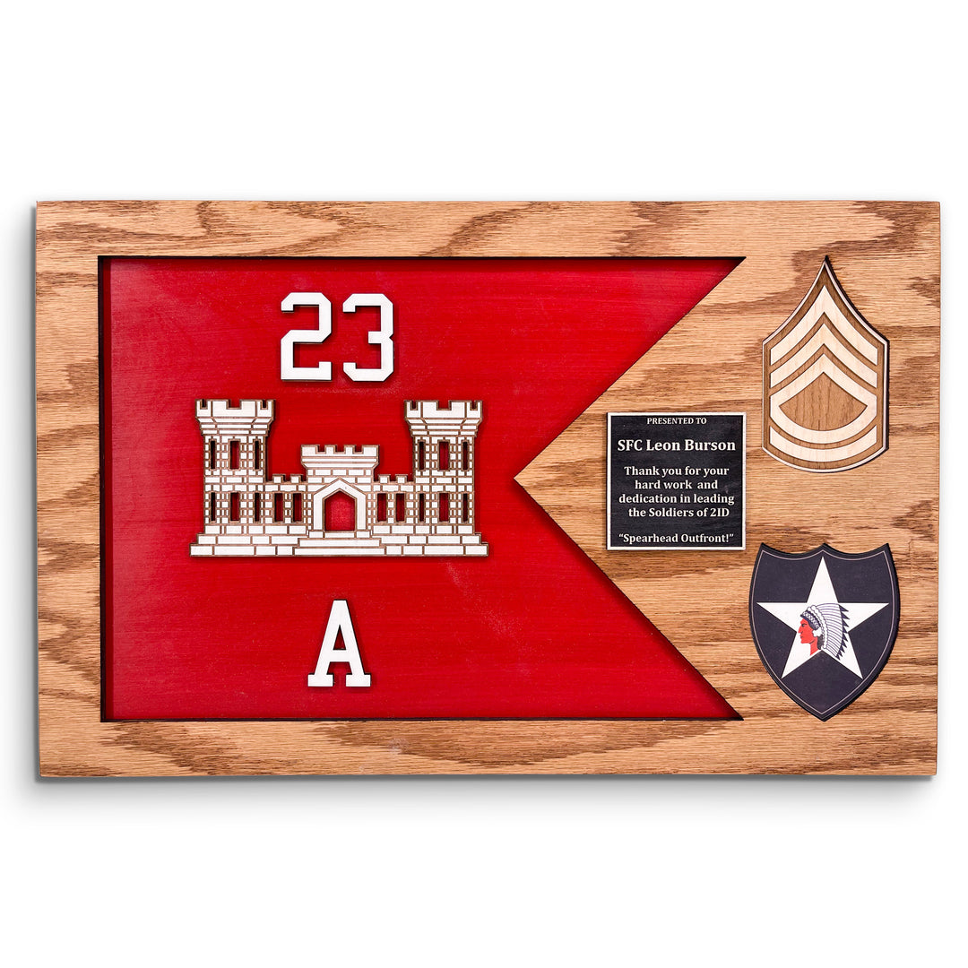Handcrafted Guidon Plaque – U.S. Army