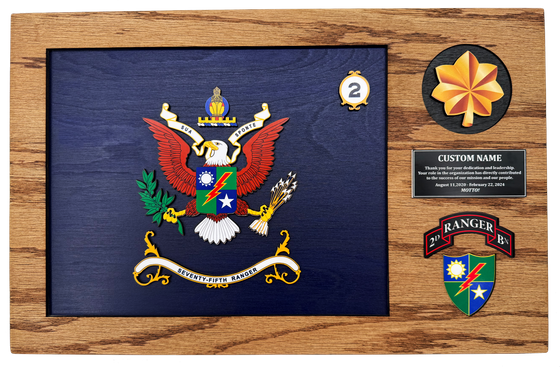 Personalized Battalion, Regiment, Brigade, or Division Colors Plaque
