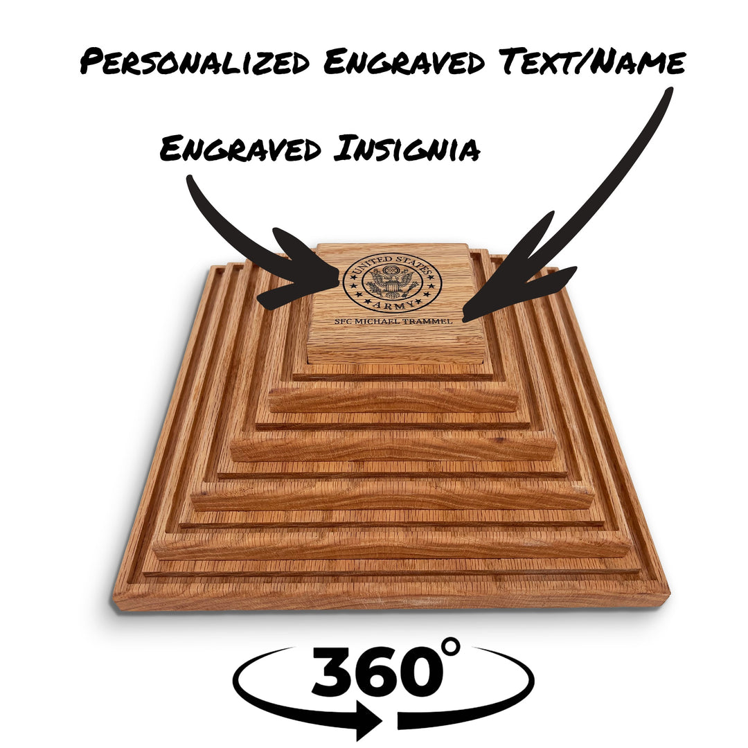 Spinning Challenge Coin Holder – U.S. Army