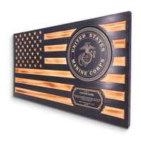 Subdued Rustic Wood Flag – USMC