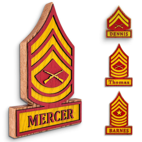 Stand-Up Wood Rank – USMC