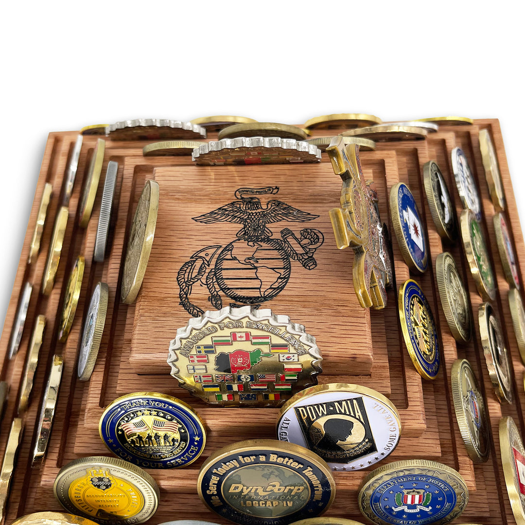 Spinning Challenge Coin Holder – USMC