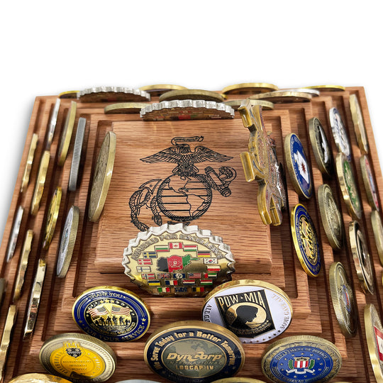 Spinning Challenge Coin Holder – USMC