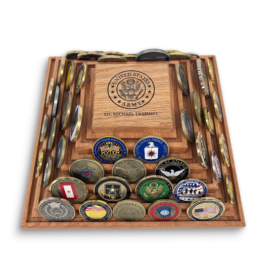 Spinning Challenge Coin Holder – U.S. Army