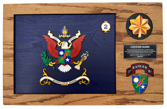 Personalized Battalion, Regiment, Brigade, or Division Colors Plaque