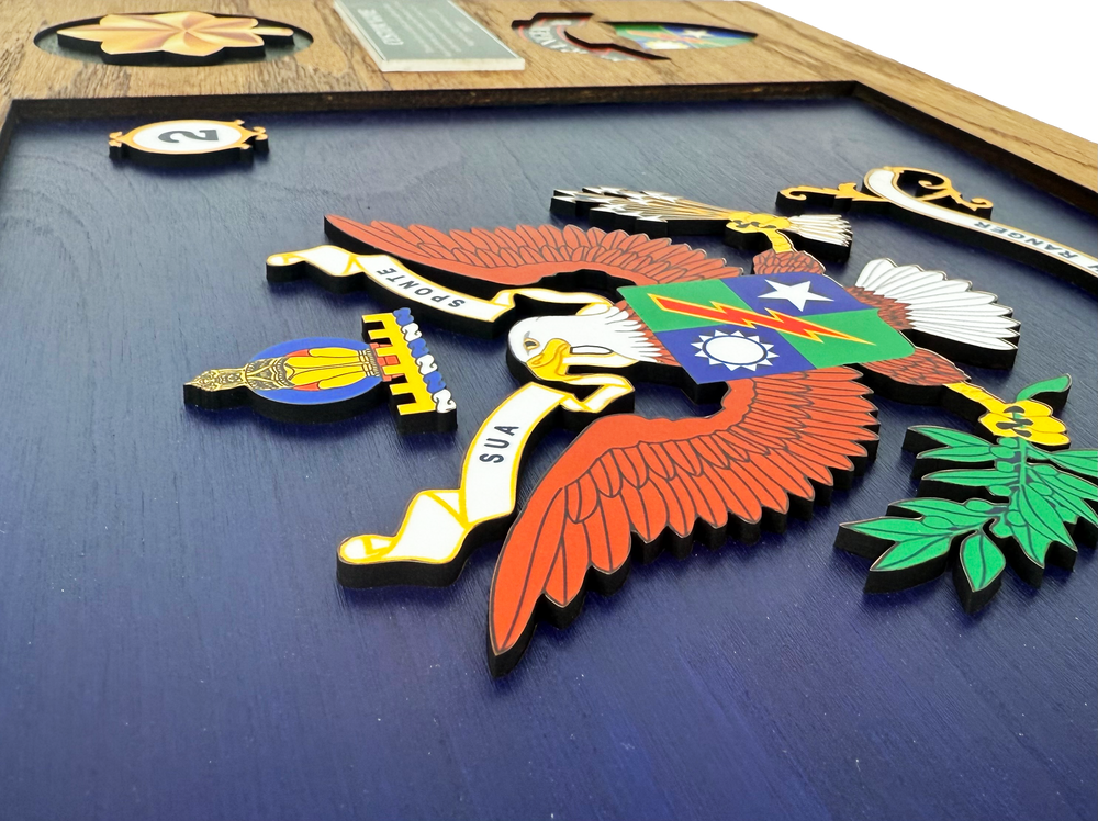 Personalized Battalion, Regiment, Brigade, or Division Colors Plaque