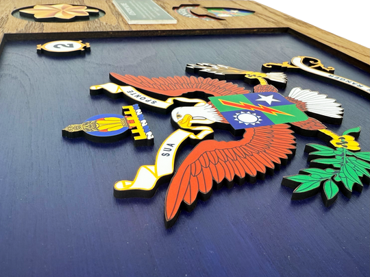 Personalized Battalion, Regiment, Brigade, or Division Colors Plaque