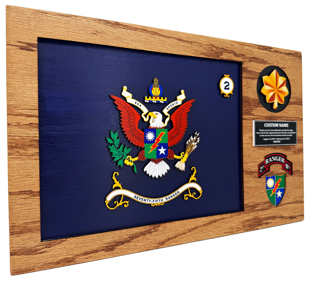 Personalized Battalion, Regiment, Brigade, or Division Colors Plaque