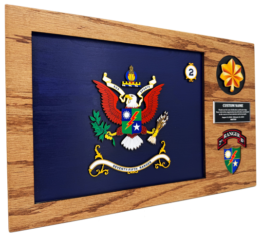 Personalized Battalion, Regiment, Brigade, or Division Colors Plaque