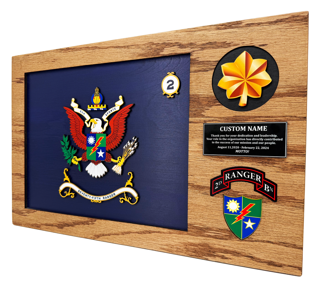 Personalized Battalion, Regiment, Brigade, or Division Colors Plaque
