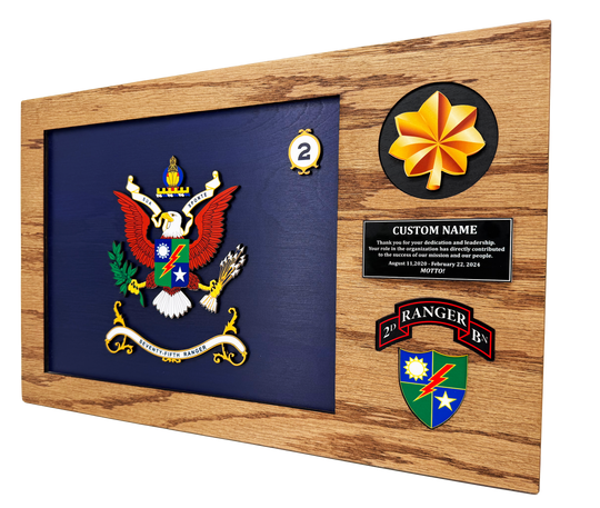 Personalized Battalion, Regiment, Brigade, or Division Colors Plaque